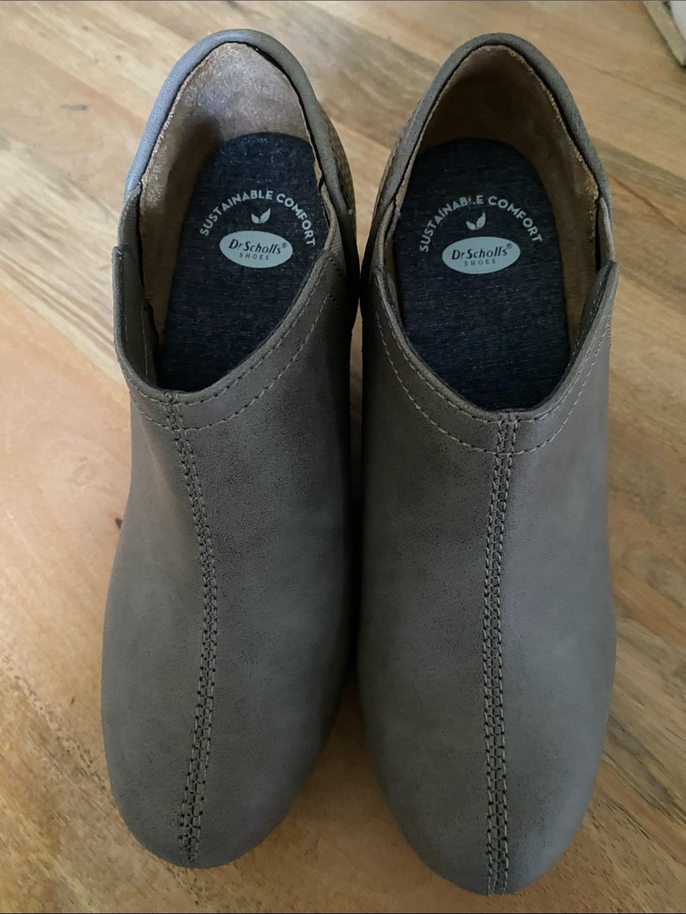 Dr. Scholl's Taupe Slip-On heels
